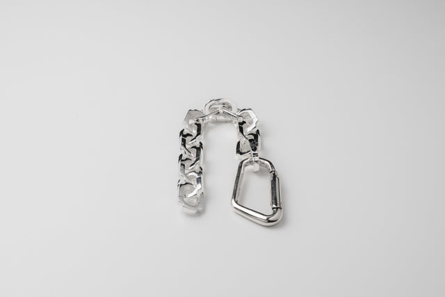 STRUGA STRUGA Mini Blade Link Silver Bracelet with Carabiner - edgy sterling silver bracelet handcrafted Bali - view 7