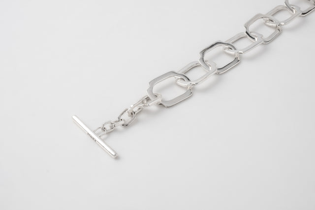 STRUGA STRUGA Medium Blade Link Silver Bracelet with Toggle - edgy sterling silver bracelet handcrafted Bali - view 4