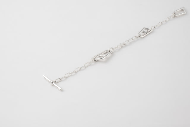 STRUGA STRUGA Asymmetric Minimalist Silver Bracelet - deconstructed sterling silver bracelet handcrafted Bali - view 3