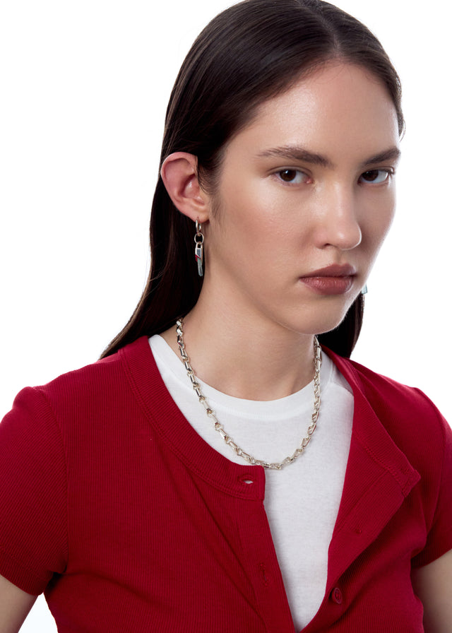 STRUGA Signature Links Silver Choker - signature sterling silver choker necklace handcrafted Bali - view 4