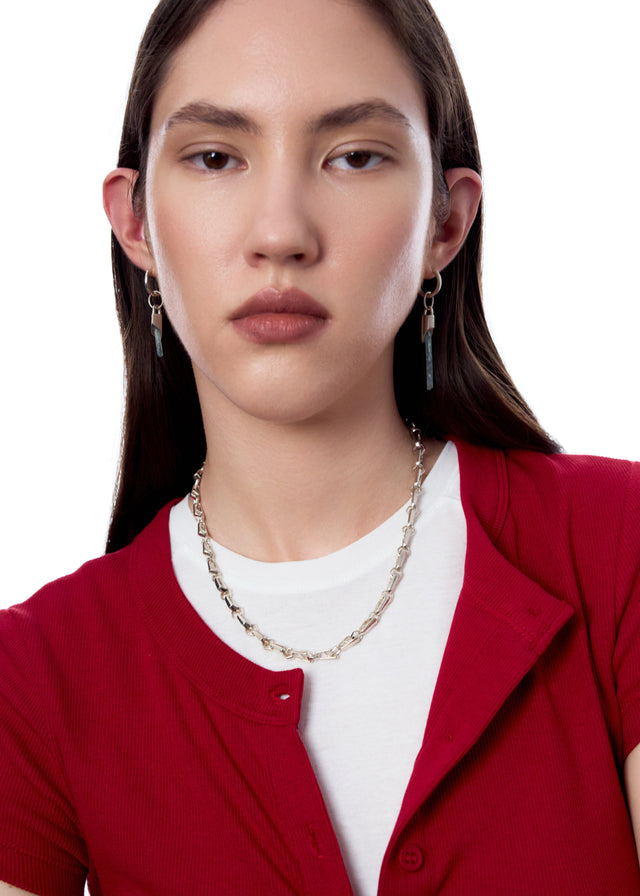 STRUGA Signature Links Silver Choker - signature sterling silver choker necklace handcrafted Bali - view 2