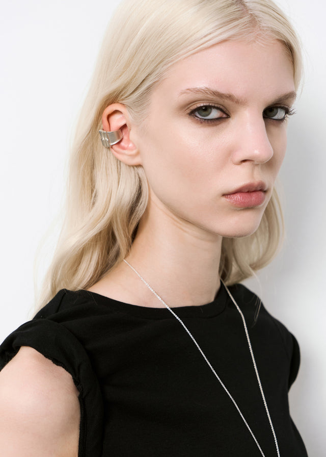 STRUGA Brutalism V.2 Cuff (M) - brutalist sterling silver cuff bracelet handcrafted Bali - view 4