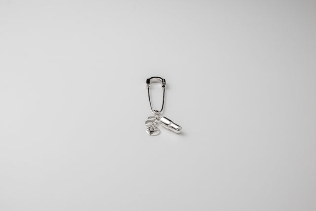 STRUGA Pin + Pills Silver Earrings - deconstructed sterling silver earrings handcrafted Bali - view 4