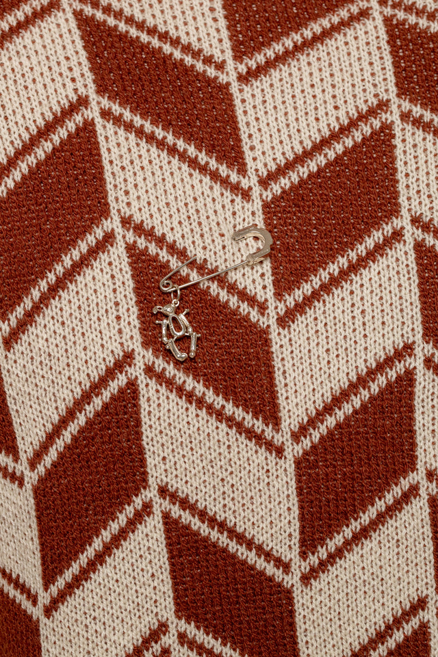 STRUGA Pin + Bear Rabbit Silver Earrings - deconstructed sterling silver earrings handcrafted Bali - view 2