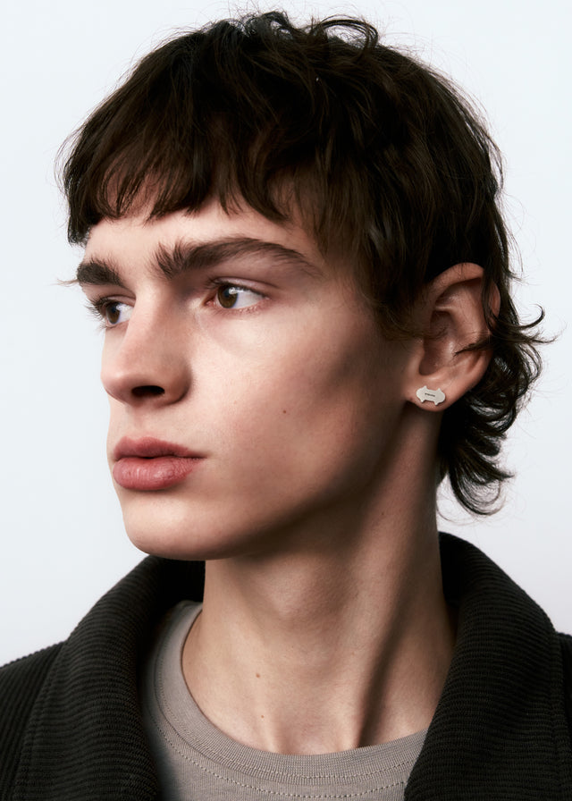 STRUGA Thorn Stud Silver Earrings - edgy sterling silver earrings handcrafted Bali - view 6