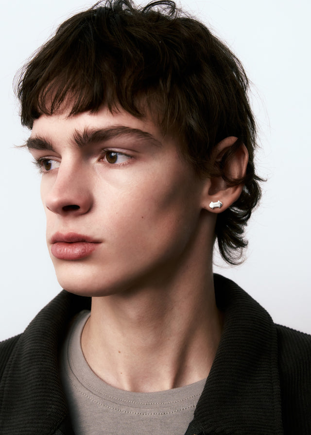 STRUGA Thorn Stud Silver Earrings - edgy sterling silver earrings handcrafted Bali - view 8