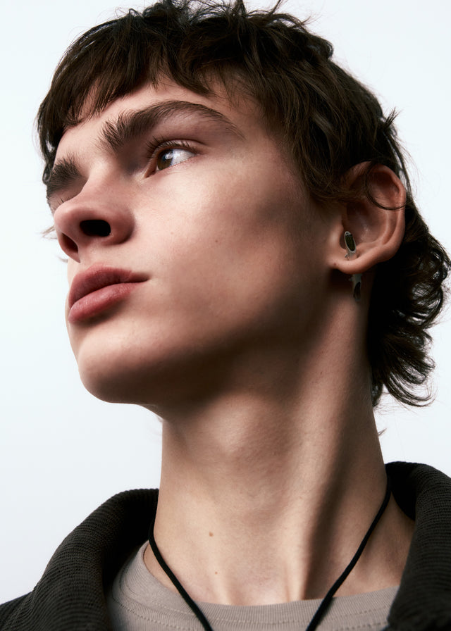 STRUGA Earring Double Thorn (L) #3 - edgy sterling silver earrings handcrafted Bali - view 4