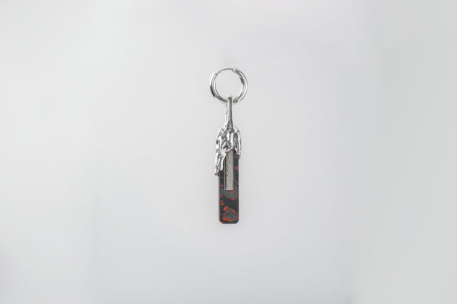 STRUGA Classic or Blade + Fused Mini Line Bloody Silver Earrings - Asymmetric Bali - sterling silver earrings Bali - view 4