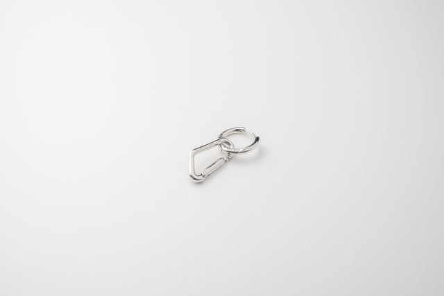 STRUGA Classic + Small Carabiner #2 Silver Earrings - deconstructed sterling silver earrings handcrafted Bali - view 3