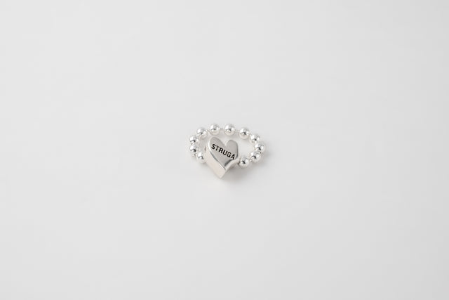 STRUGA Heart Lock Silver Ring - signature sterling silver ring handcrafted Bali - view 3