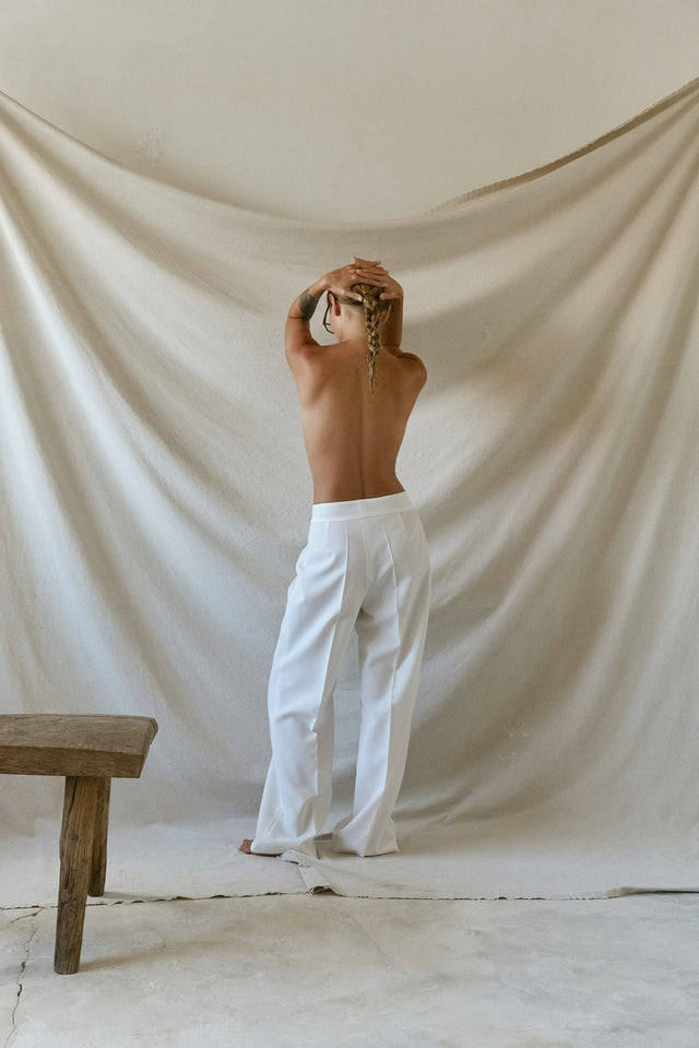 STRUGA WAGI Oversize Costume - White - contemporary sterling silver clothing handcrafted Bali - view 4