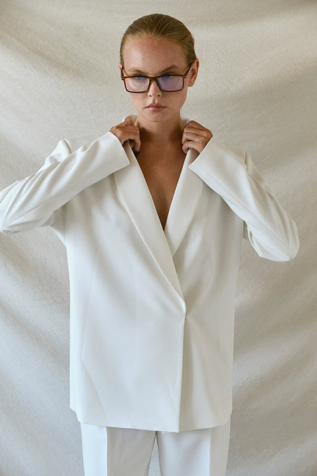 STRUGA WAGI Oversize Costume - White - contemporary sterling silver clothing handcrafted Bali - view 3