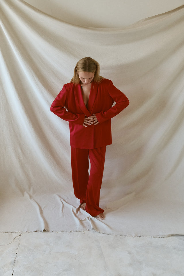 STRUGA WAGI Oversize Costume - Red - contemporary sterling silver clothing handcrafted Bali - view 11