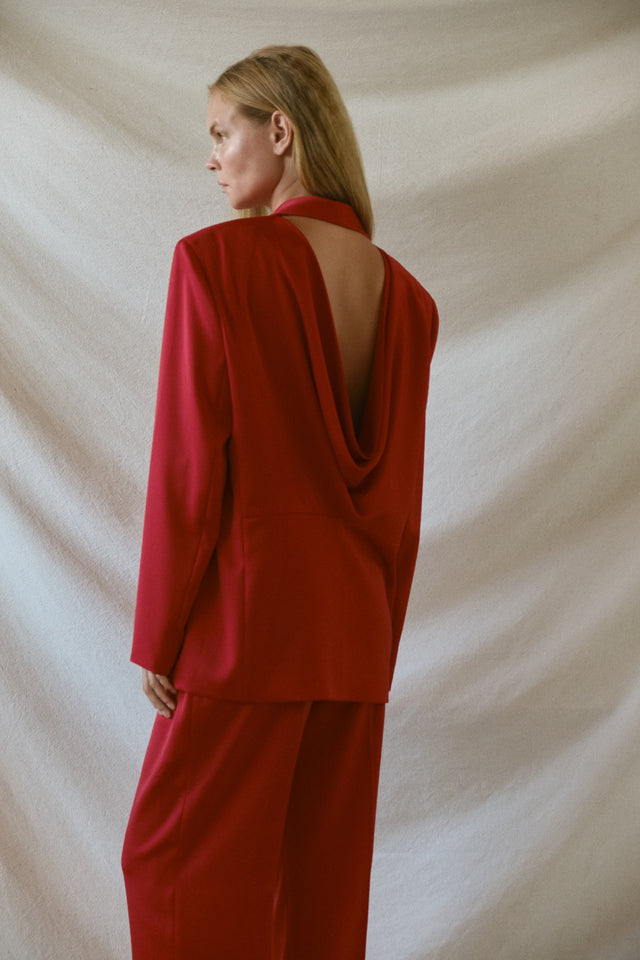 STRUGA WAGI Oversize Costume - Red - contemporary sterling silver clothing handcrafted Bali - view 8