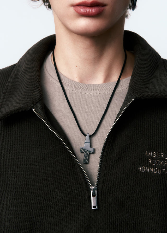 STRUGA Signature Cross V.3 Silver Necklace - dark fashion sterling silver necklace handcrafted Bali - view 4