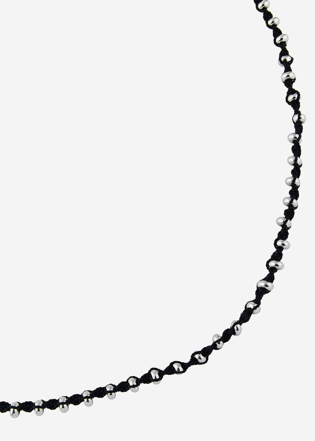 STRUGA Asymmetric Bloody Fused with Meteorite Semchan Necklace - dark fashion sterling silver necklace handcrafted Bali - ...