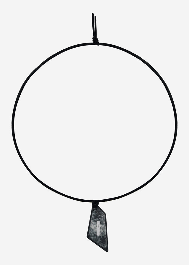 STRUGA Signature Asymmetric Aged Silver Necklace - deconstructed sterling silver necklace handcrafted Bali - view 3