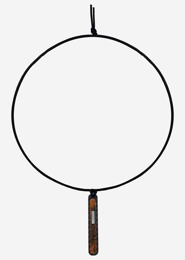 STRUGA Big Line Aged Silver Necklace - oxidized sterling silver necklace handcrafted Bali - view 3