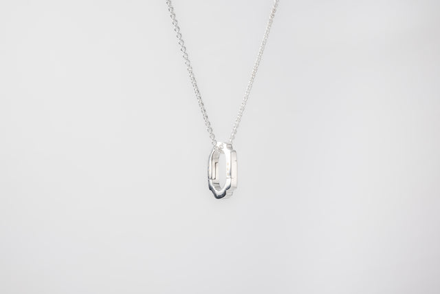 STRUGA Blade Link Small Silver Necklace - edgy sterling silver necklace handcrafted Bali - view 2