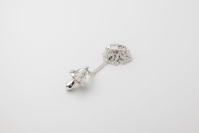 STRUGA Signature Mushroom Silver Necklace - signature sterling silver necklace handcrafted Bali - view 4