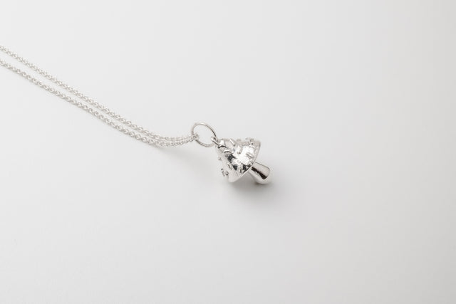 STRUGA Signature Mushroom Silver Necklace - signature sterling silver necklace handcrafted Bali - view 5