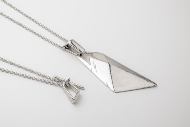 STRUGA Signature Pyramid Silver Necklace - signature sterling silver necklace handcrafted Bali - view 4