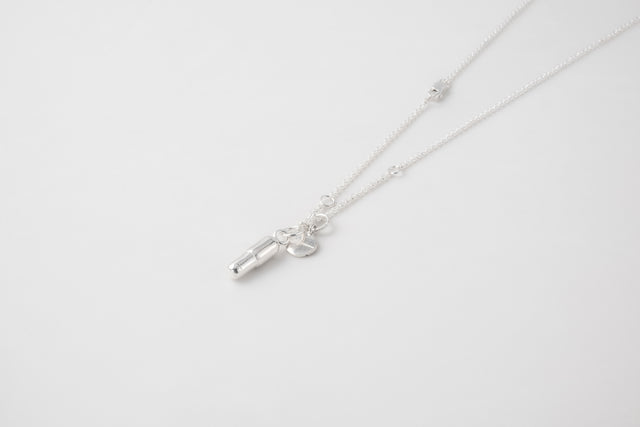 STRUGA Pills Silver Necklace - contemporary sterling silver necklace handcrafted Bali - view 5