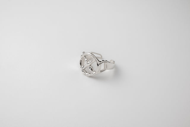 STRUGA Fused Cross Silver Ring - dark fashion sterling silver ring handcrafted Bali - view 3