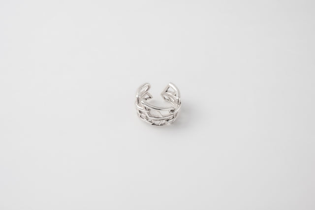 STRUGA Double Line Signature Link Silver Ring - signature sterling silver ring handcrafted Bali - view 8