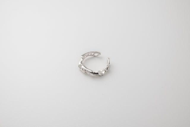 STRUGA Signature Link Silver Ring V.2 - Handmade Bali Jewelry - signature sterling silver ring handcrafted Bali - view 3