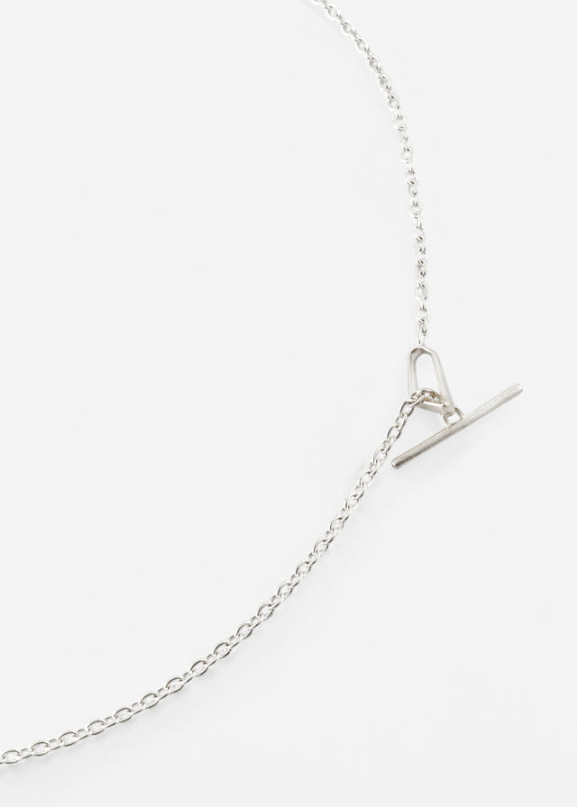 STRUGA Green Quartz Silver Necklace - dark minimalist sterling silver necklace handcrafted Bali - view 4