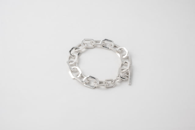 STRUGA STRUGA Mini Blade Link V.2 Silver Bracelet with Toggle - edgy sterling silver bracelet handcrafted Bali