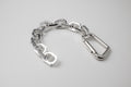 STRUGA STRUGA Mini Blade Link Silver Bracelet with Carabiner - edgy sterling silver bracelet handcrafted Bali - view 5