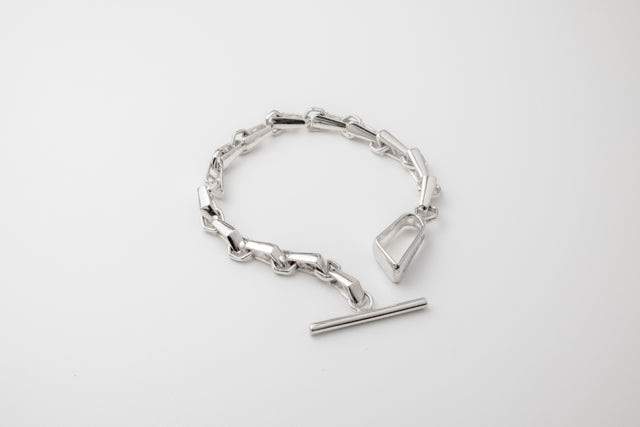STRUGA STRUGA Signature Link Silver Bracelet with Toggle - signature sterling silver bracelet handcrafted Bali - view 3