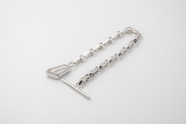 STRUGA STRUGA Signature Link Silver Bracelet with Toggle - signature sterling silver bracelet handcrafted Bali - view 6