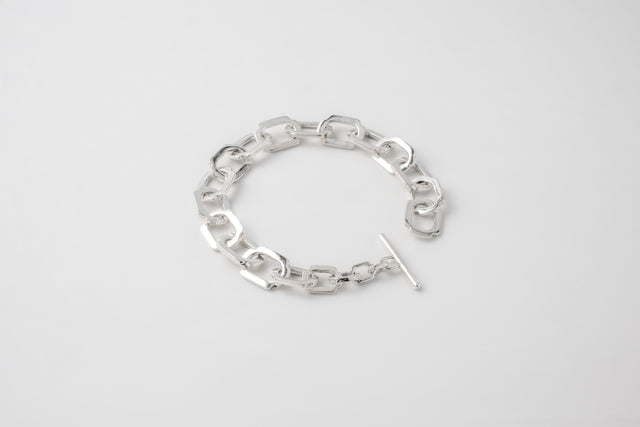 STRUGA STRUGA Mini Blade Link V.2 Silver Bracelet with Toggle - edgy sterling silver bracelet handcrafted Bali - view 3