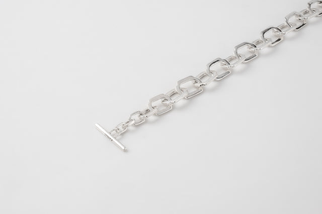 STRUGA STRUGA Mini Blade Link V.2 Silver Bracelet with Toggle - edgy sterling silver bracelet handcrafted Bali - view 8