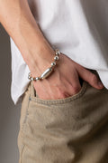 STRUGA STRUGA Silver Beaded Bracelet with Capsule Lock - dark minimalist silver beaded bracelet handcrafted Bali - view 2