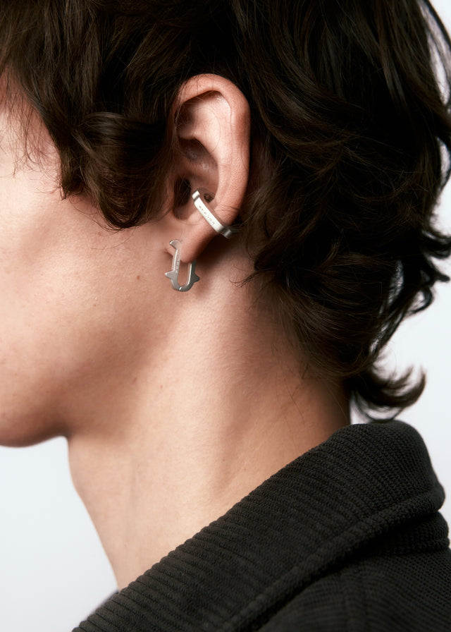 STRUGA Blade Cuff (L) - edgy sterling silver cuff bracelet handcrafted Bali - view 4