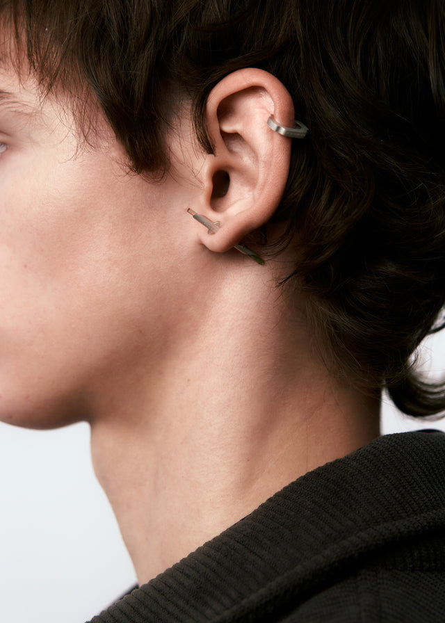 STRUGA Cuff (M) Blade - edgy sterling silver cuff bracelet handcrafted Bali - view 4