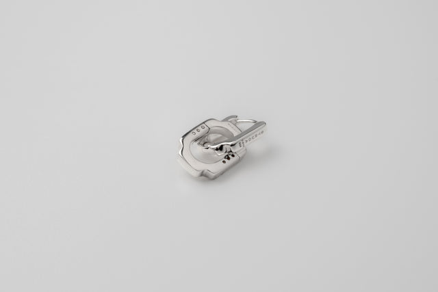 STRUGA Blade + Mini Blade Link Silver Earrings - edgy sterling silver earrings handcrafted Bali - view 6