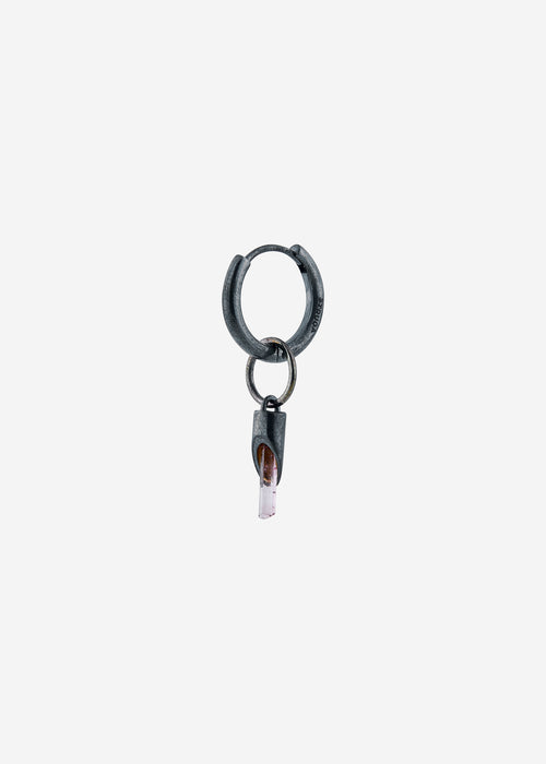 Серьга Classic Amulet #25 — Розовый турмалин (S) | STRUGA