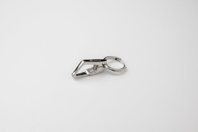 STRUGA Classic + Carabiner #4 Silver Earrings - deconstructed sterling silver earrings handcrafted Bali
