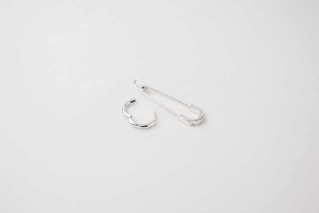 STRUGA Classic + Pin Silver Earrings - deconstructed sterling silver earrings handcrafted Bali - view 5