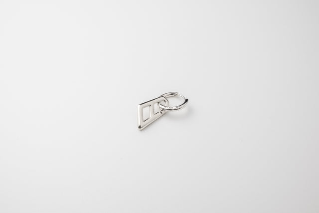 STRUGA Classic + Signature Link Medium Silver Earrings - deconstructed sterling silver earrings handcrafted Bali - view 3