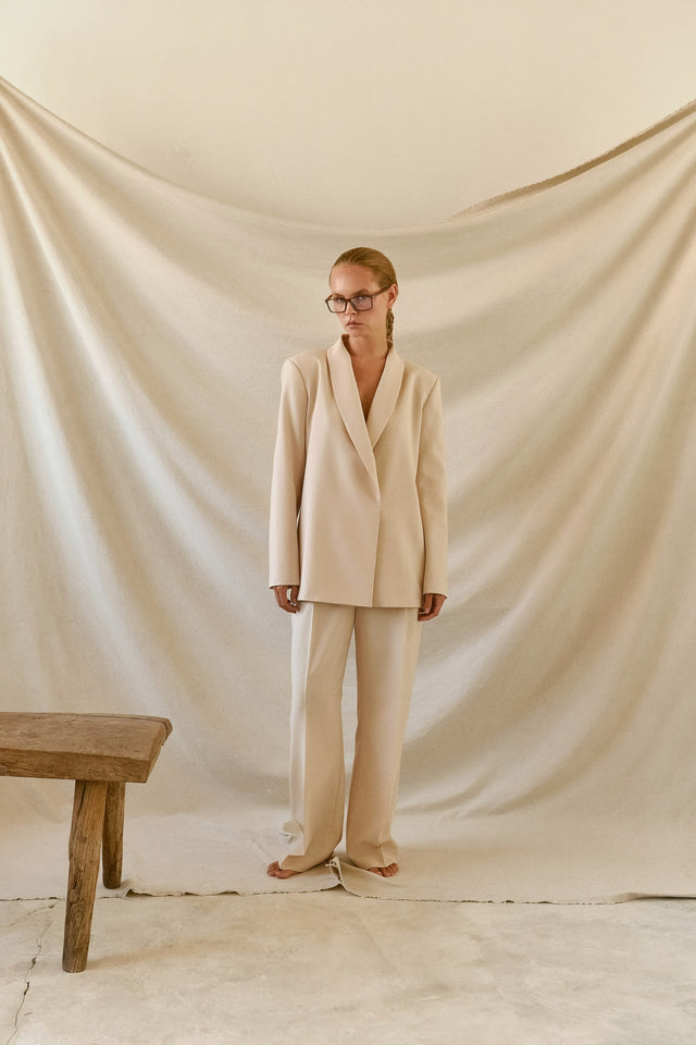 STRUGA WAGI Oversize Costume - Beige - contemporary sterling silver clothing handcrafted Bali