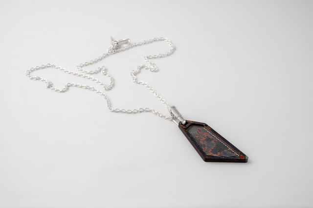 STRUGA Asymmetric Silver Bloody Necklace - dark fashion sterling silver necklace handcrafted Bali