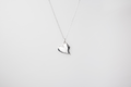 STRUGA Small Solid Heart Silver Necklace - signature sterling silver necklace handcrafted Bali - view 3