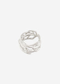 STRUGA Double Line Signature Link Silver Ring - signature sterling silver ring handcrafted Bali - view 9